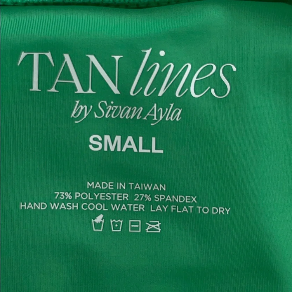 Tan Lines by Sivan Ayla Fiji cheeky bikini bottom green NWT small - Picture 8 of 8